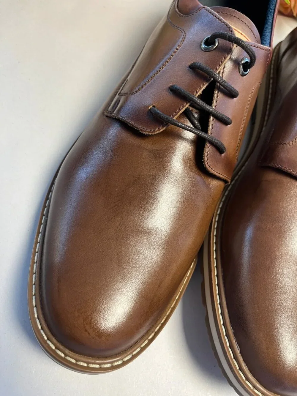 NEW Pikolinos Leather Oxford Lace Up Shoes Brown EU 46